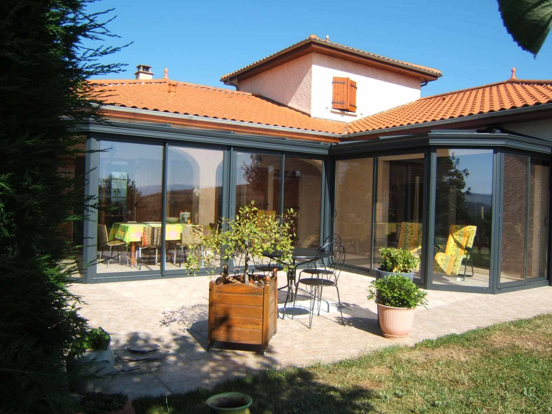 véranda maison terrasse